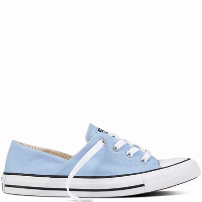 Converse Chuck Taylor All Star Canvas Color Low Tops Womens - Blue/White/Black Shoes (683PMEHQ)